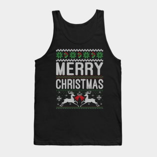Merry Christmas ugly christmas sweater Tank Top